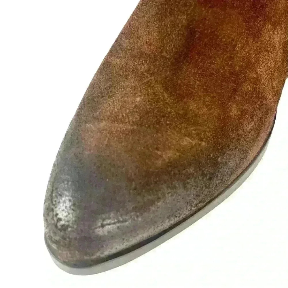 Vince Camuto Brown Suede Fringe Ankle Bootie, Size 8, Boho Western Cowgirl Style - Picture 11 of 17